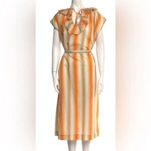 NWT Roseanna Orange Stripe Dress Sz. 38 (US S) NO BELT